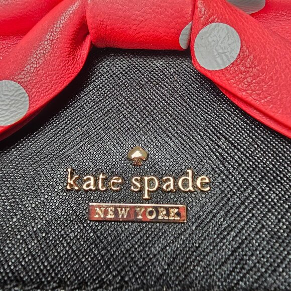 Kate Spade x Minnie Mouse Neema Backpack Black Leather Bag Red Polka Dot Bow main image 16